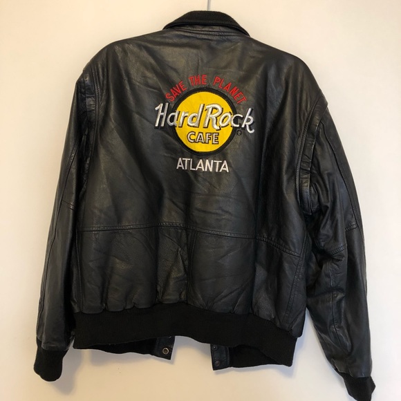 Hard Rock cafe Atlanta Leather jacket - Picture 1 of 3